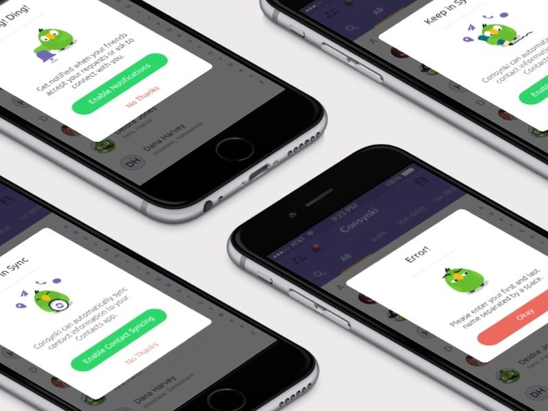 Consynki app screenshot